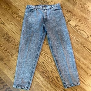 Mens vintage Levi’s jeans black wash acid wash 90’s made in USA